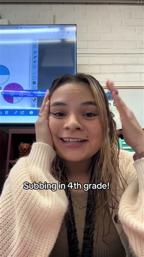 Subbing in 4th grade for the day! Guys I really had to do work to teach the kids fractions and decimals today! #subbing #teacherlife #4thgrade #4thgradeteacher #fyp