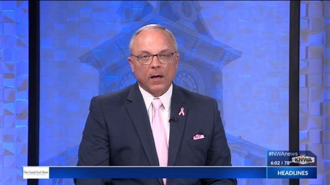 Monte Ne ruins visible on Beaver Lake