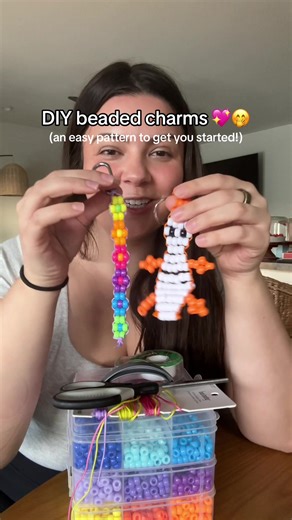 Beginner Floral Beaded Keychain Tutorial