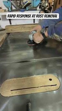No more rusty table saw tops #tablesaw #rustremoving