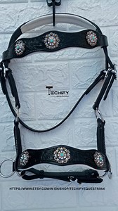 Sidepull Bitless Leather Horse Bridle Tack Dressage Equestrian Brass With Conchos - Etsy