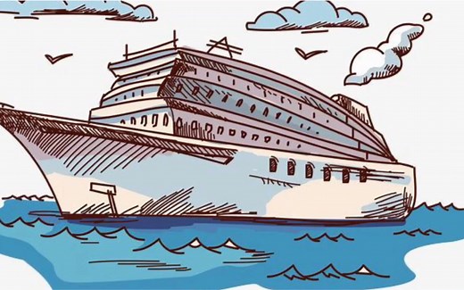 【创意简笔画】 轮船