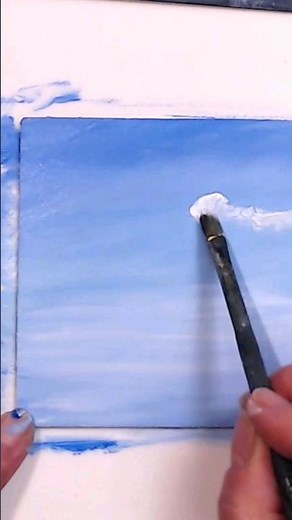 #paintingoftheday Painting the sky with acrylics for beginners, link to the painting video in the...