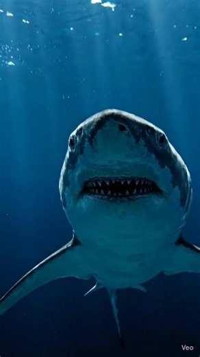 Shark Emerging from Darkness 🦈 | Intense Underwater Cinematic (4K Ultra HD)