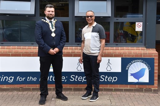 Kettering mayor and local councillors visit Wren Spinney School’s centre of excellence and community work
