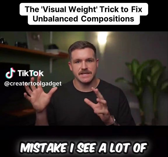 🤯 Mind. Blown. This is the secret to fixing composition that feels *heavy* or *off-balance*. Forget the standard rules for a second and start thinking about **visual weight**! Darker or larger elements pull *harder* on the frame. See the genius fixes—from strategic cropping to using shadows and even tiny birds in the sky—to make every element work together and stop your shot from tipping over. Your photography is about to level UP. 📸✨ #PhotographyTips #Composition #VisualWeight #PhotoHacks #Ph