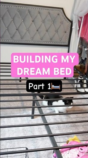 stunning queen size canopy bed frame💗 #temu #temufinds