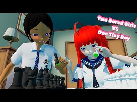 Two Bored Girls VS One Tiny Boy ❤️ (Gentle Giantess comic/animation)(English Dub)