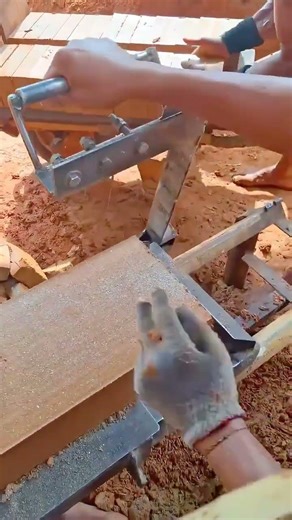 Traditional Hand-Operated Sand Sieving Machine in Action