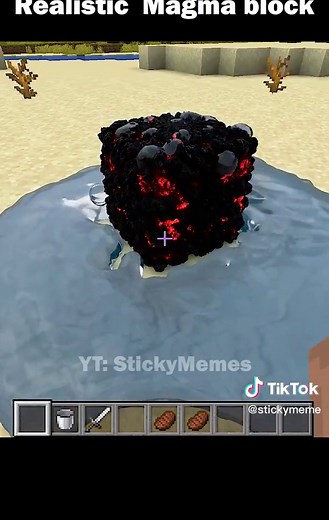 Super Realistic Minecraft Magma Block #minecraft #gaming #minecrafthacks #minecraftbedrock #minecraftjava #fyp #foryou #stickymeme