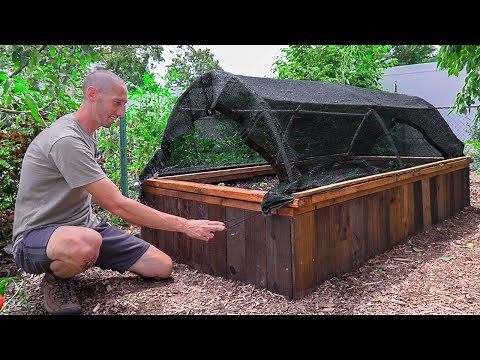 How to Build a SHADE COVERING for a Raised Bed Garden