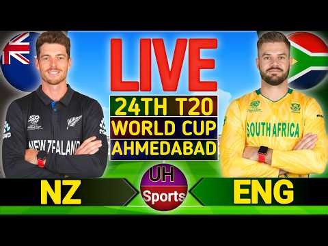 🔴 Live: NZ vs SA Cricket Live Match Today, World Cup Scores, Commentary | 1st Innings