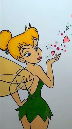 Tinkerbell Coloring Page #SHORTS Disney Tinkerbell Coloring Book Fairies Coloring Page