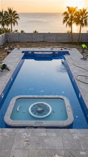 I build a swimming pool like a SMART PHONE 📱 #youtube #build #swimmingpool