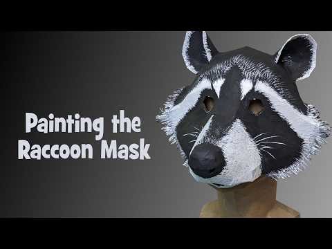 Painting My New Raccoon Mask