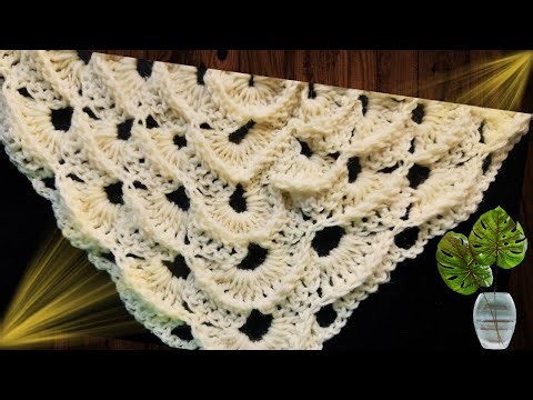 VERY BEAUTİFUL 💯 Easy Crochet Triangle Shawl Pattern / Knitting Shawl Patterns #crochetshawl
