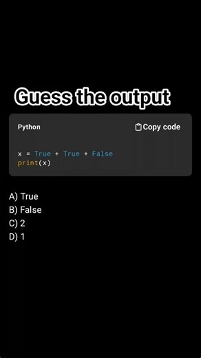 guess the output #coding #challenge #programmingquiz #python #pythonquiz #coding #coders