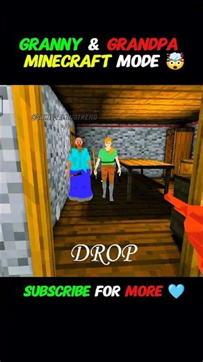 GRANNY & GRANDPA MINECRAFT MODE 🤯 #granny #horrorgaming #gaming #trending