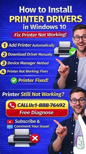 Printer Not Working in Windows 10? Install Drivers in 60 Seconds!