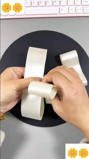 How to Make a Simple Bow with Ribbons #ribbonbows #ribbonflower #diy