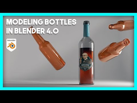 Modeling Bottles in Blender 4.0 Bezier Curves & Poly Modeling