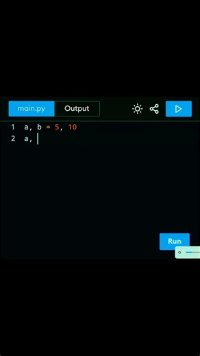 Swap Two Numbers in Python 😱 | No Temp Variable | Coding Short. #shorts #python #viralshorts