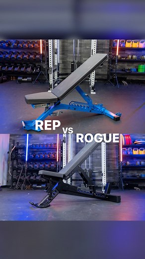 The Rogue Manta Ray VS The REP Blackwing weight bench… It’s a battle of the behemoth benches! Coop picks the Blackwing… What about you for your own home gym?? __ #garagegymreviews #garagegym #homegym #homegymequipment #roguefitness #mantaray #blackwing #repfitness #repfitnessequipment #weightbench | Garage Gym Reviews