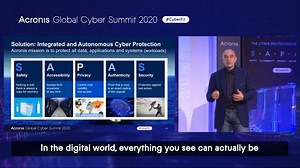 74K views · 111 reactions | How will integration and automation shape the future of #CyberProtection?  Watch Acronis Founder & CEO, Serguei Beloussov's keynote from the #AcronisCyberSummit to find out! https://summit.acronis.events/agenda/session/291327 Get #CyberFit with Acronis #MSP #MSSP #ManagedServices #SAPAS #CyberSecurity #DataProtection | Acronis | Facebook