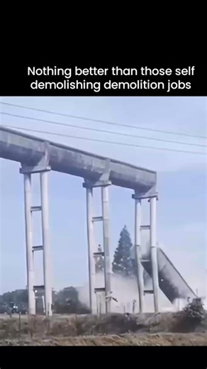 GLOBAL Explained on Instagram: "#The post features a 15-second clip of the Black Hawk Bridge's controlled implosion in Lansing, Iowa, on December 19, 2025, where precisely timed explosives cause the 1,400-foot cantilever structure to fold inward over the Mississippi River like a collapsing accordion, containing 90% of debris per industry standards. , an account highlighting viral internet gems, the video quickly drew 372,000 views and humorous replies likening the sequence to tripping pranks or 