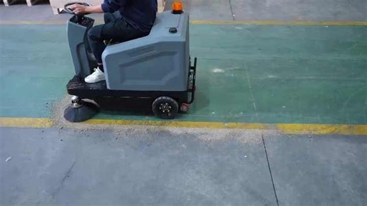 Mini 1000mm Ride on Floor Sweeper Machine Commerical Auto Driving Floor Sweeper for Shop Office