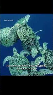 This turtle couple was enjoying their sweet honeymoon but suddenly an intruder showed up！ #animals