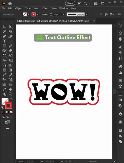 Text Outline Effect | Adobe illustrator | Tips and Tricks