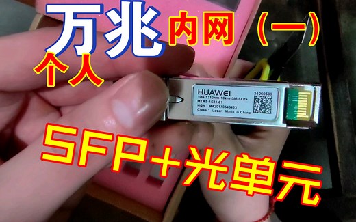 【光口模块】 个人万兆内网基础教程(一) 10G 华为 SFP+ 光单元 单模双芯 LC-LC 闲鱼“工程尾货” FTTR基础