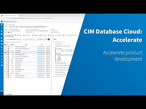 CIM Database Cloud – Accelerate product development