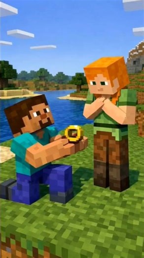 Steve Proposes to Alex 💍 | A Minecraft Love Moment