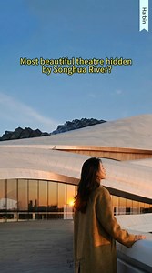 Harbin | Stunning Grand Theatre by the Songhua River （reels) ❄️Harbin's beautiful grand theatre stands by the Songhua River, surrounded by wetlands and facing Sun Island across the river. Designed by Ma Yansong (MAD), it looks like growing from ice and snow wetlands with a white curved shape, matching the ice city super well and perfect for photos in snow or at night! #FollowHerToChina #HiddenChina #WinterDream #NightLights #Harbi #HarbinGrandTheatre #SonghuaRiverView #HarbinIceCity | Freya