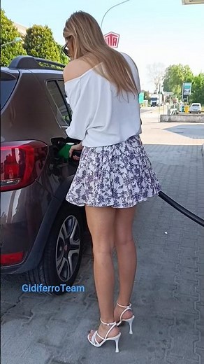 Giulia and the gas pump