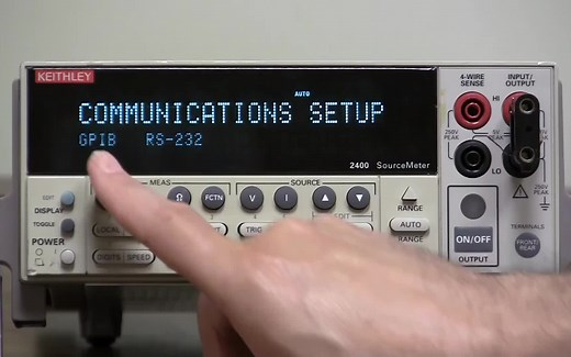 转载-Keithley 2400 源表-如何设置GPIB或者RS232通讯模式