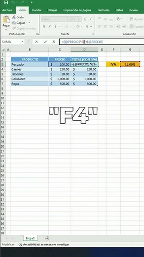 Aprende a fijar celdas en Excel! #excel #exceltips #exceltutorial #exceltricks #excelshorts