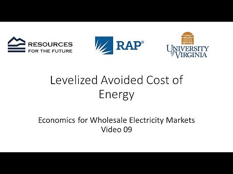 Economics #09: Levelized Avoided Cost of Energy