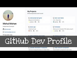 Create your GitHub Developer Page in 1 minute!