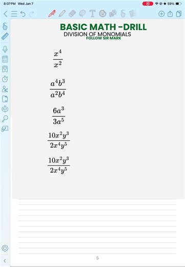 How to divide monomial by a monomial How to divide monomials Dividing monomial by monomial Dividing monomials Dividing monomial tutorials Operation on Monomial Division of Monomial#math #foryoupage #fyp #capcut #algebra