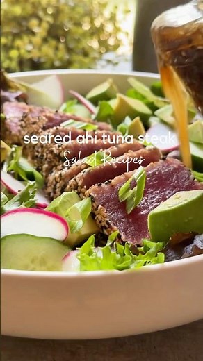 Seared Ahi Tuna Steak Salad