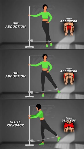 Vector Fitness Exercises | 🔥 CABLE HIP WORK: 3 MOVES — 3 MUSCLE GROUPS! Same cable setup, totally different results 👇 ▫️ HIP ADDUCTION → Targets: Inner thighs... | Instagram