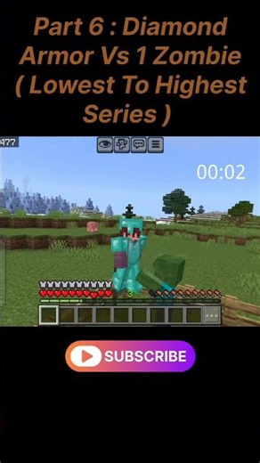 Minecraft Diamond Armor durability TESTED #minecraft #mcpe