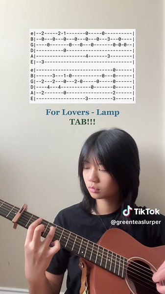 Tab for For Lovers by Lamp! #forlovers #lamp #acoustic #fingerstyle #guitartabs