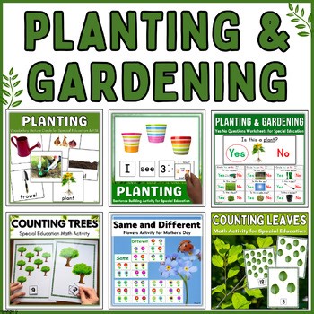 Planting  and Gardening Packet Special Ed Spring Speech Therapy ESL Earth Day