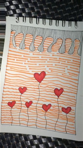 Day 59 of ✍️🌀Simple doodle | zentangle art tutorials 🌀#art #zentangle #doodle #shorts #satisfying