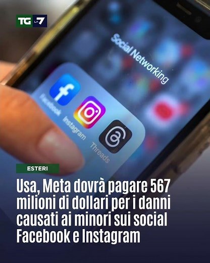 Meta dovrà pagare 567 milioni di dollari per i danni causati ai minori su Facebook e Instagram