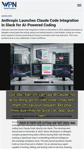 🧐👉 Claude Code trên Slack: Từ chatbot thành 'junior dev' xịn xò, dân IT phải biết! #QixNewsAI